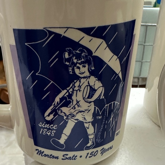 Avon Morton Salt 150th Anniversary Mugs - Blue and White( collectabes) - Picture 7 of 7